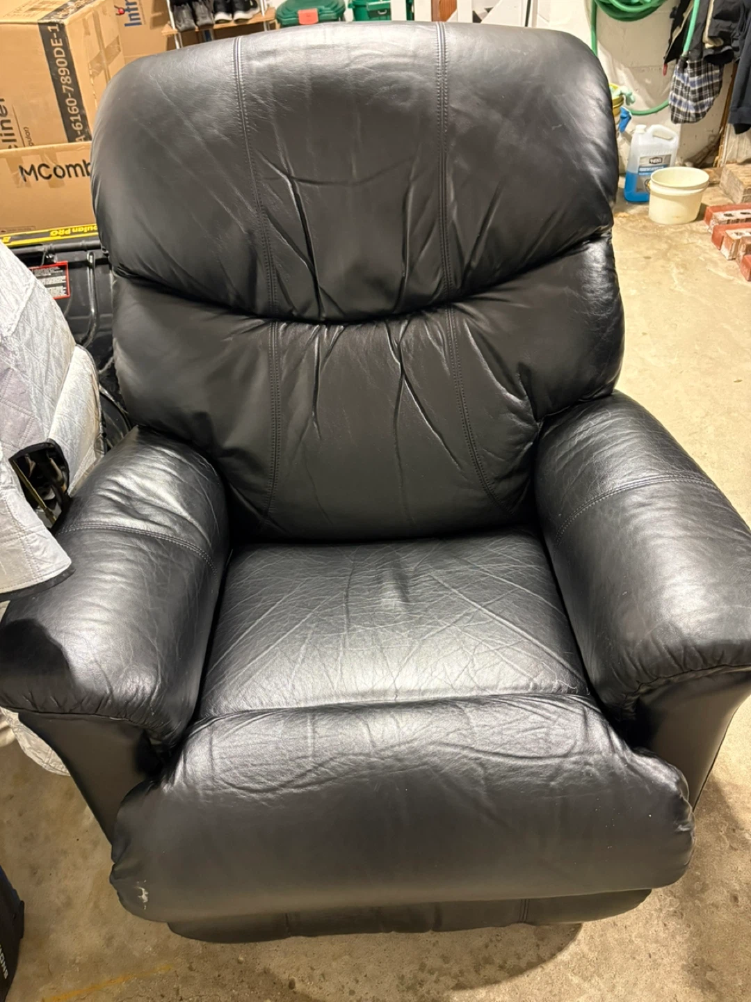Black Leather Recliner Chair