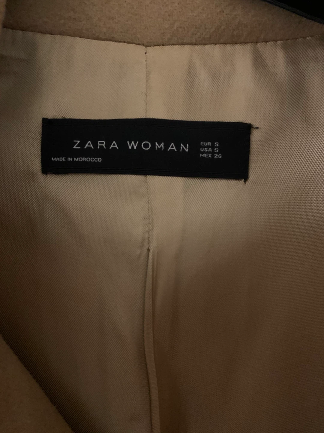 Zara Woman Camel Coat Size S - photo 3