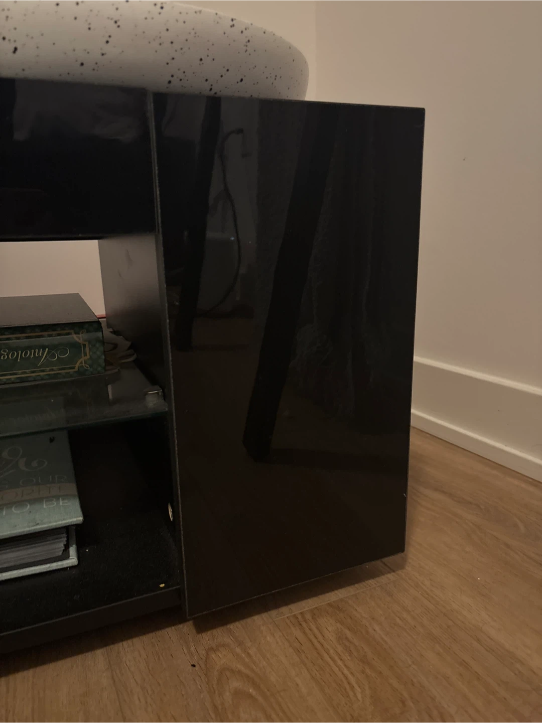 Black TV Stand Entertainment Unit - photo 2
