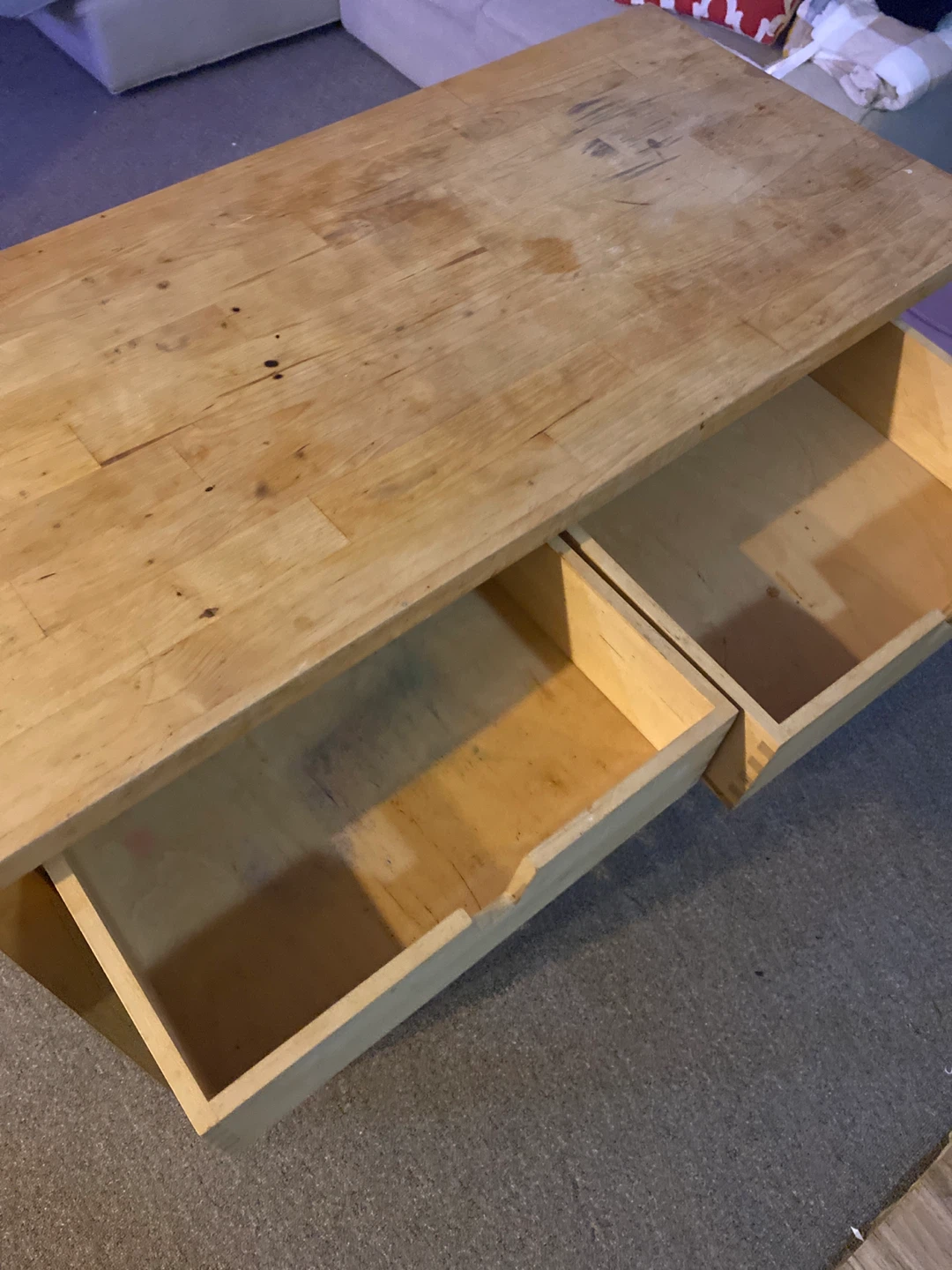 Wooden Coffee Table with Two Drawers - photo 2