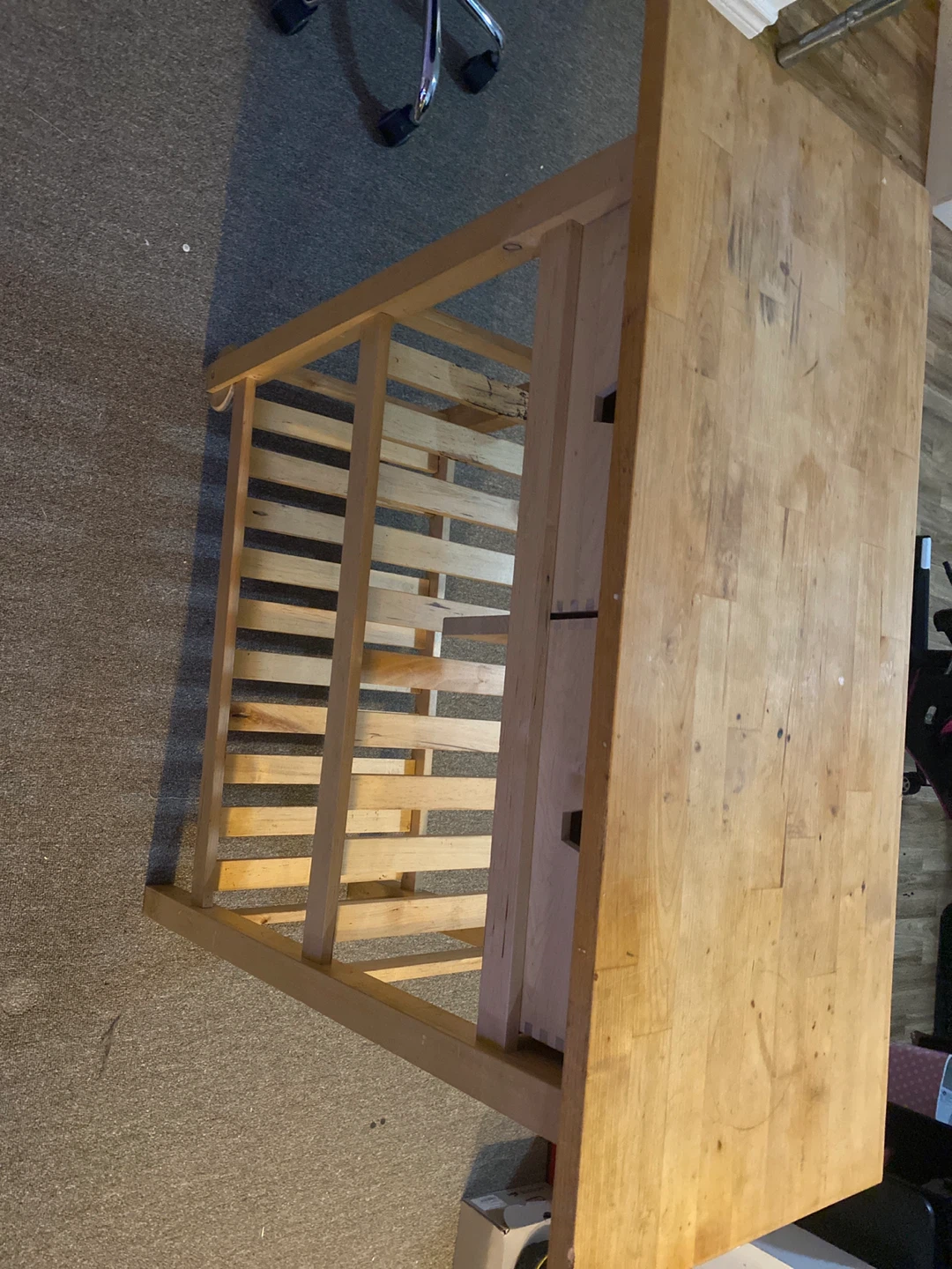 Wooden Coffee Table with Two Drawers