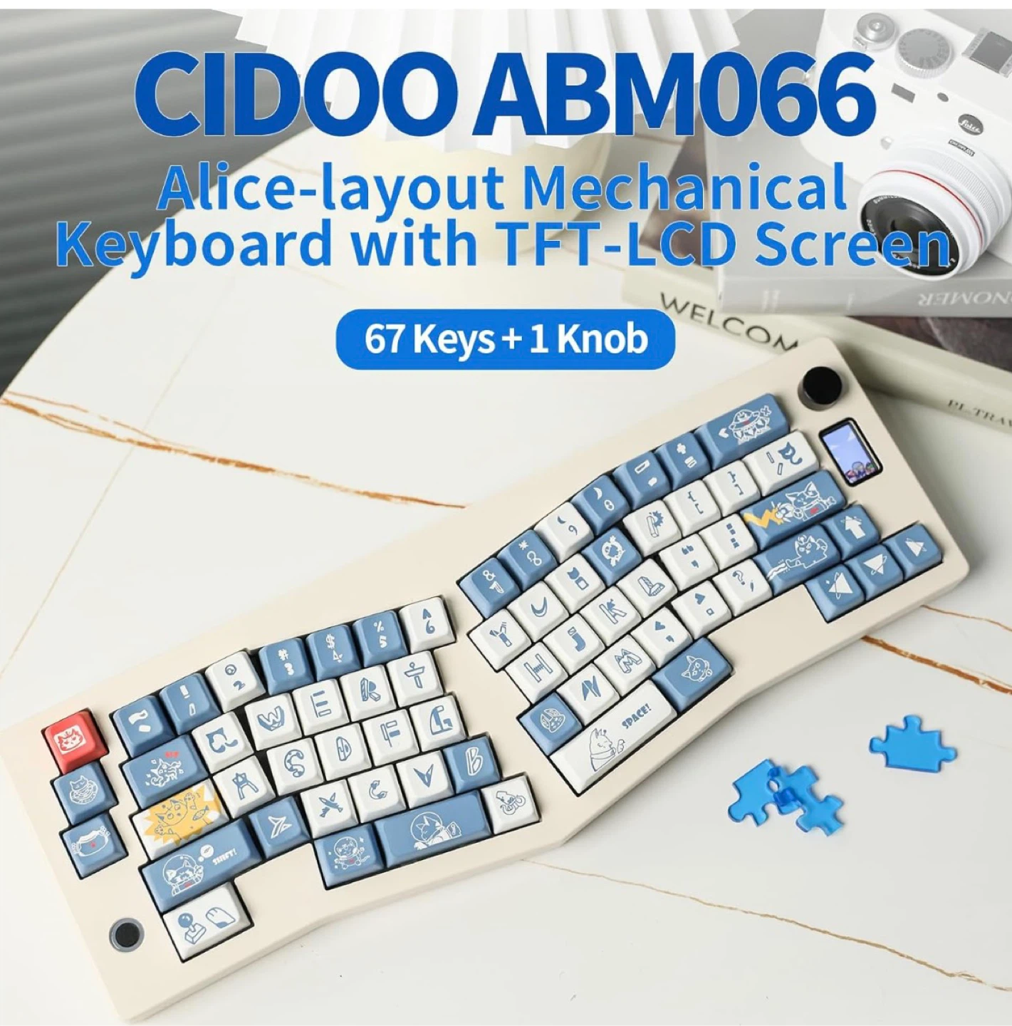 Cidoo ABM066 Mechanical Keyboard with TFT-LCD Screen