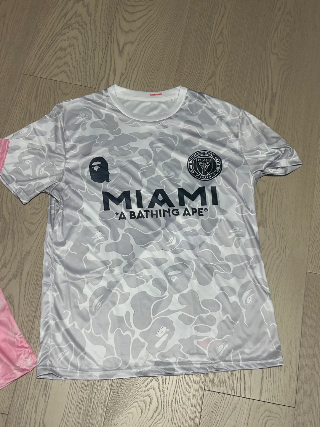 A Bathing Ape "MIAMI" Camo Soccer Jerseys (Pink & Grey) - photo 3