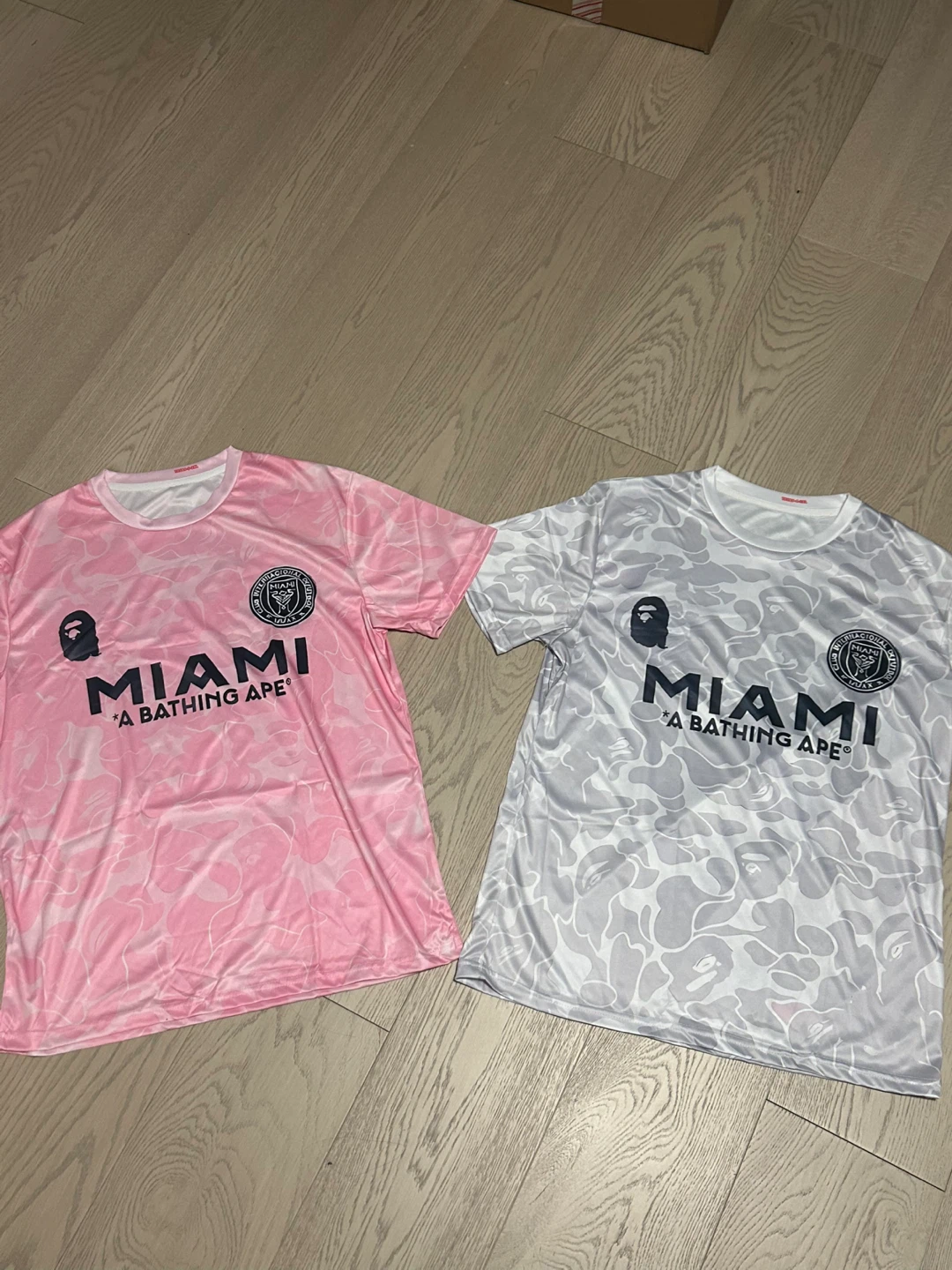 A Bathing Ape "MIAMI" Camo Soccer Jerseys (Pink & Grey)