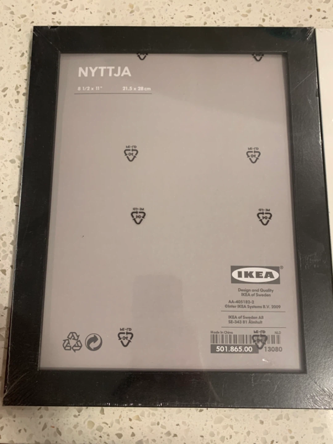 IKEA NYTJA Picture Frame - Black & White (8 1/2 x 11")