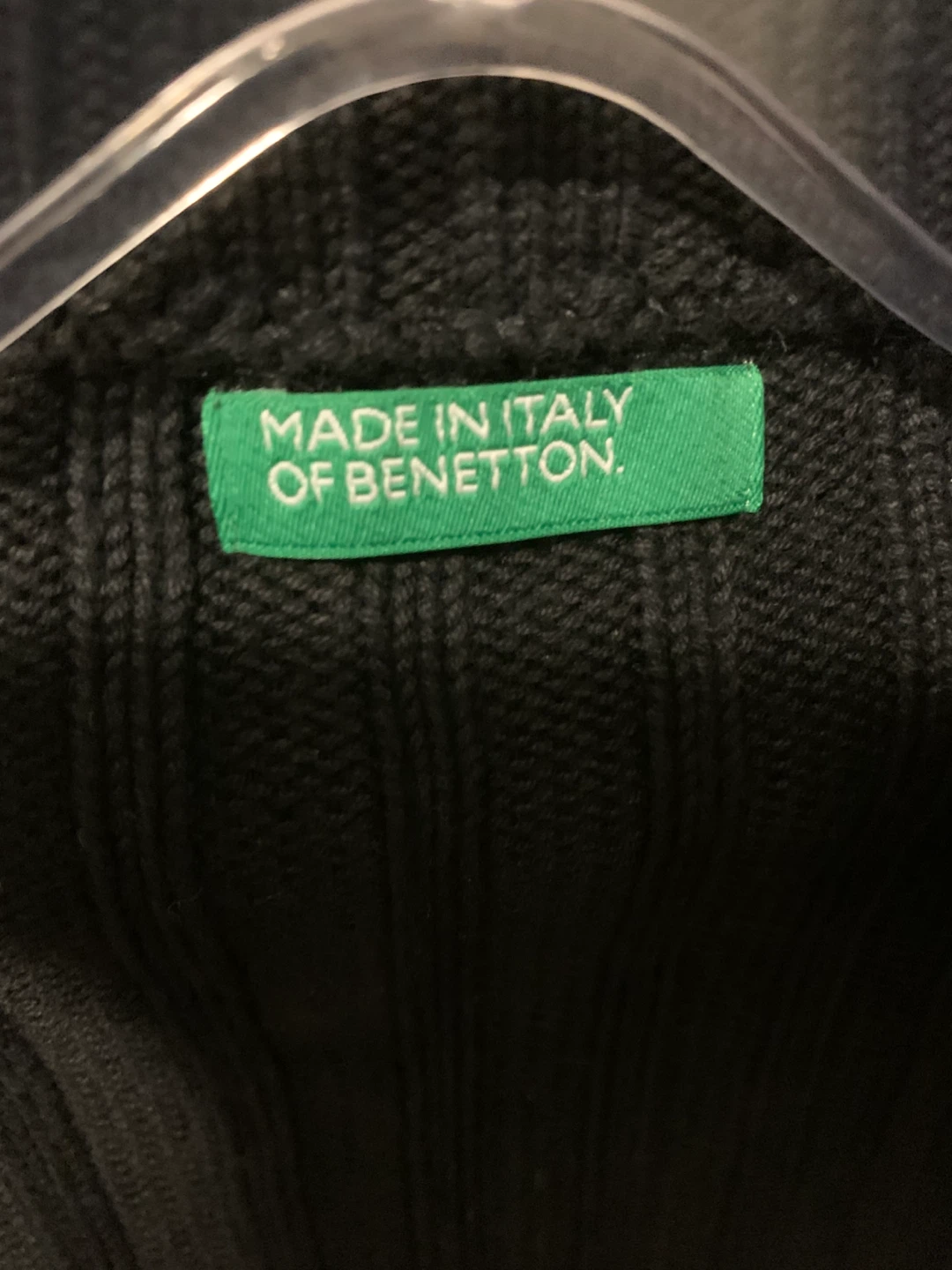 Benetton Black Zip-Up Sweater - photo 2