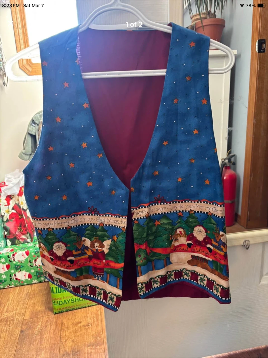 Ladies handmade Christmas Themed Vest