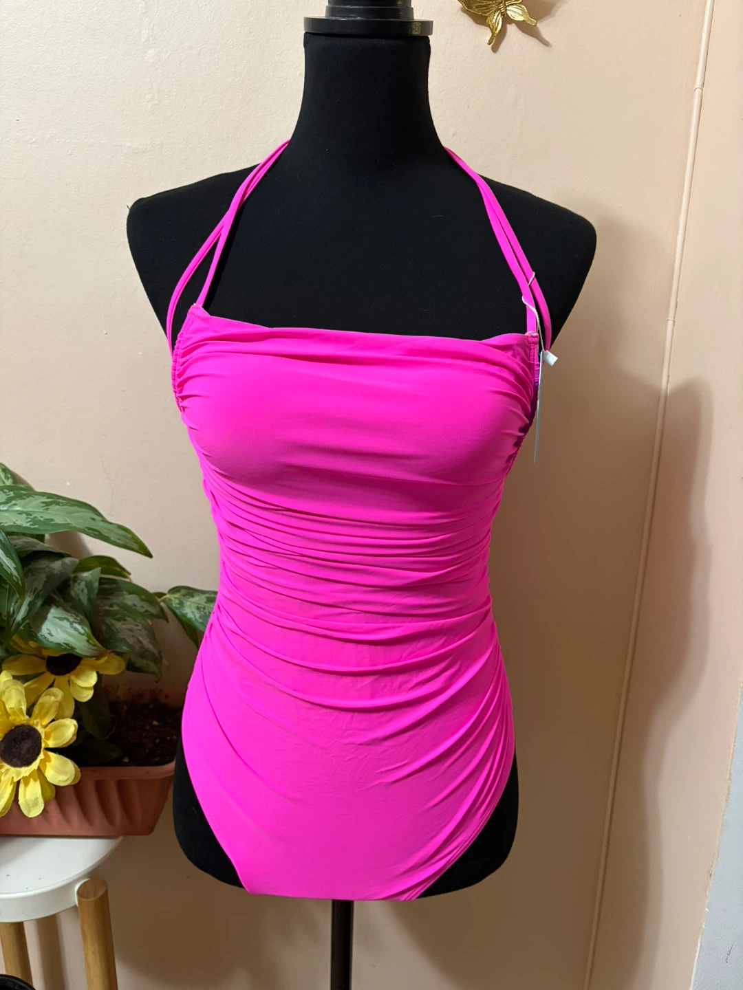 Jabeick One-Piece Ruched Swimsuit Size S