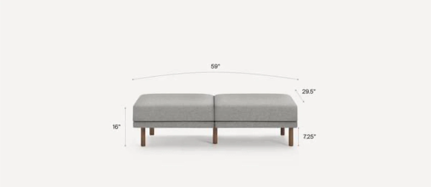 Modern Modular Sectional Sofa - Burrow Range | Stone Grey - photo 3