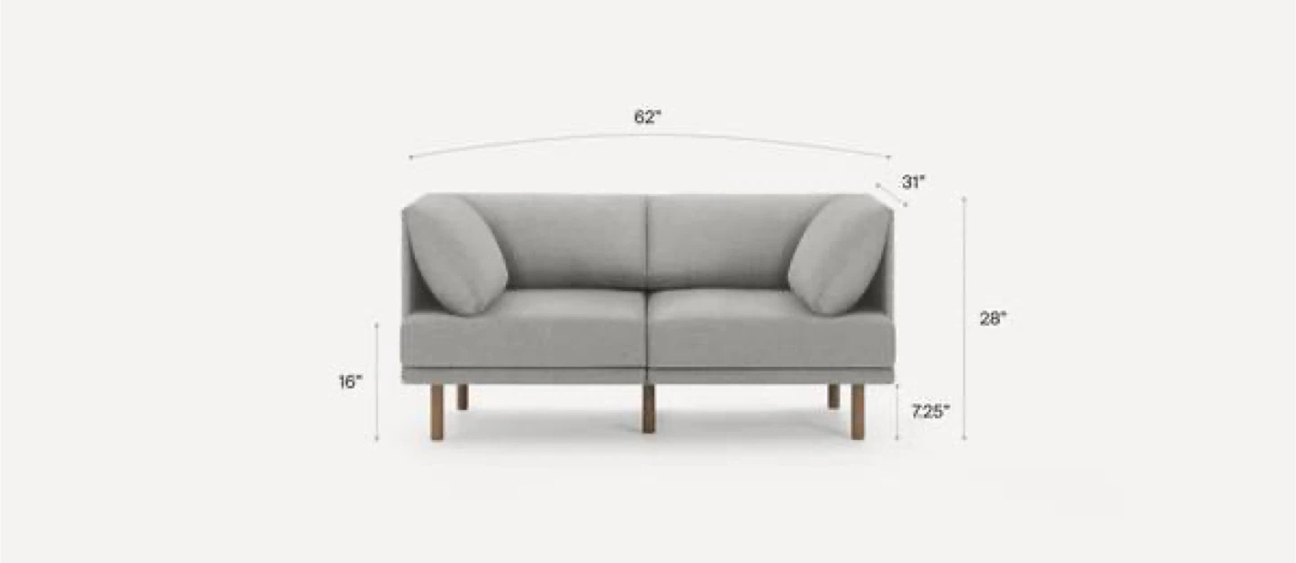 Modern Modular Sectional Sofa - Burrow Range | Stone Grey - photo 2