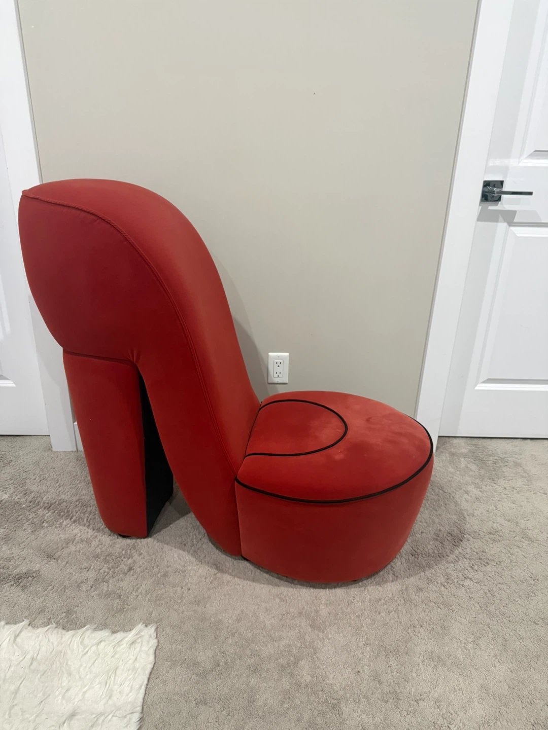 Red High Heel Stool Chair