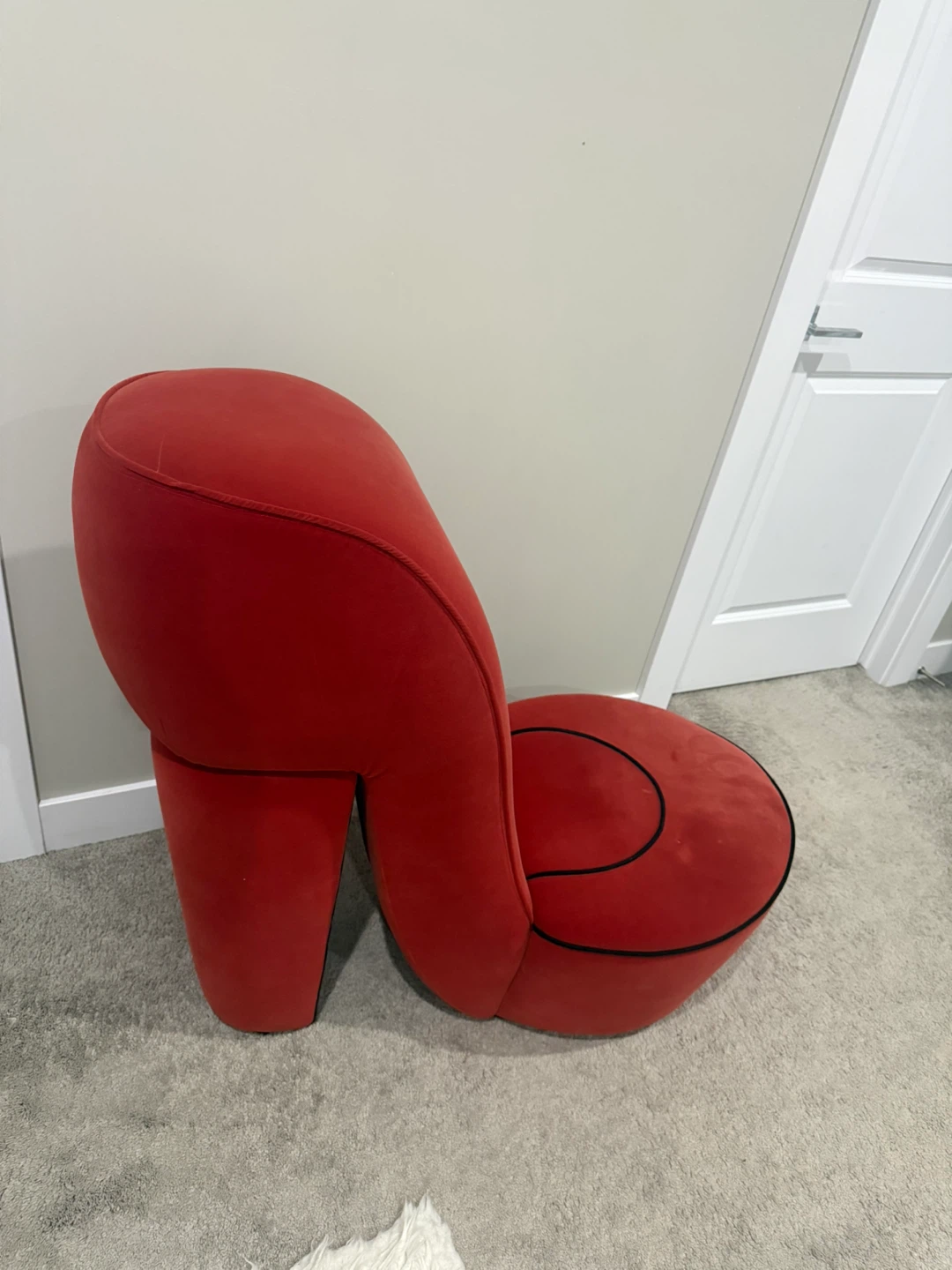 Red High Heel Stool Chair - photo 2