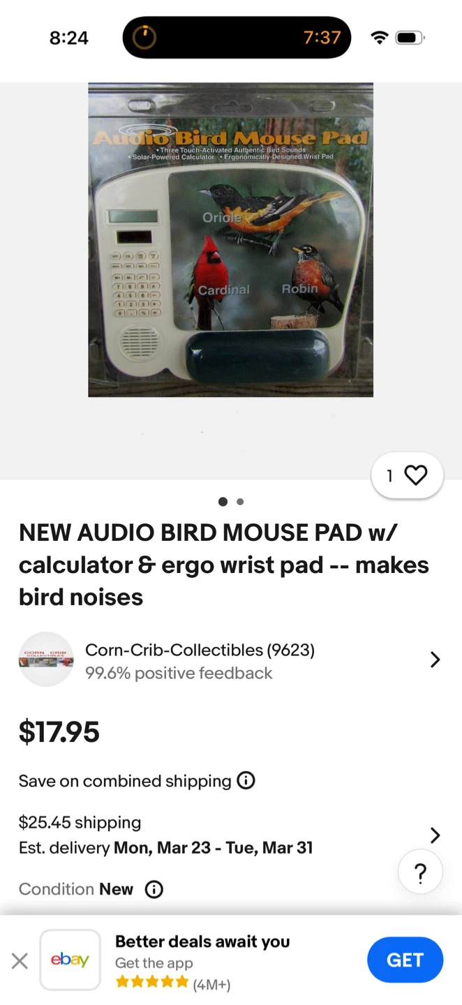 Audio Bird Mouse Pad -Calculator 😊 - photo 3