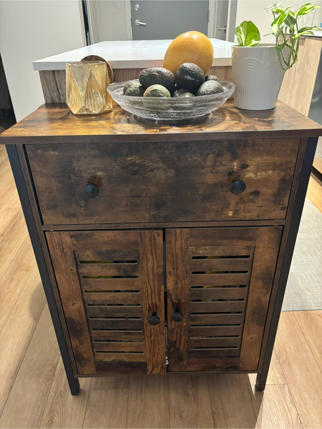 Rustic Two-Door Cabinet with Drawer - photo 3