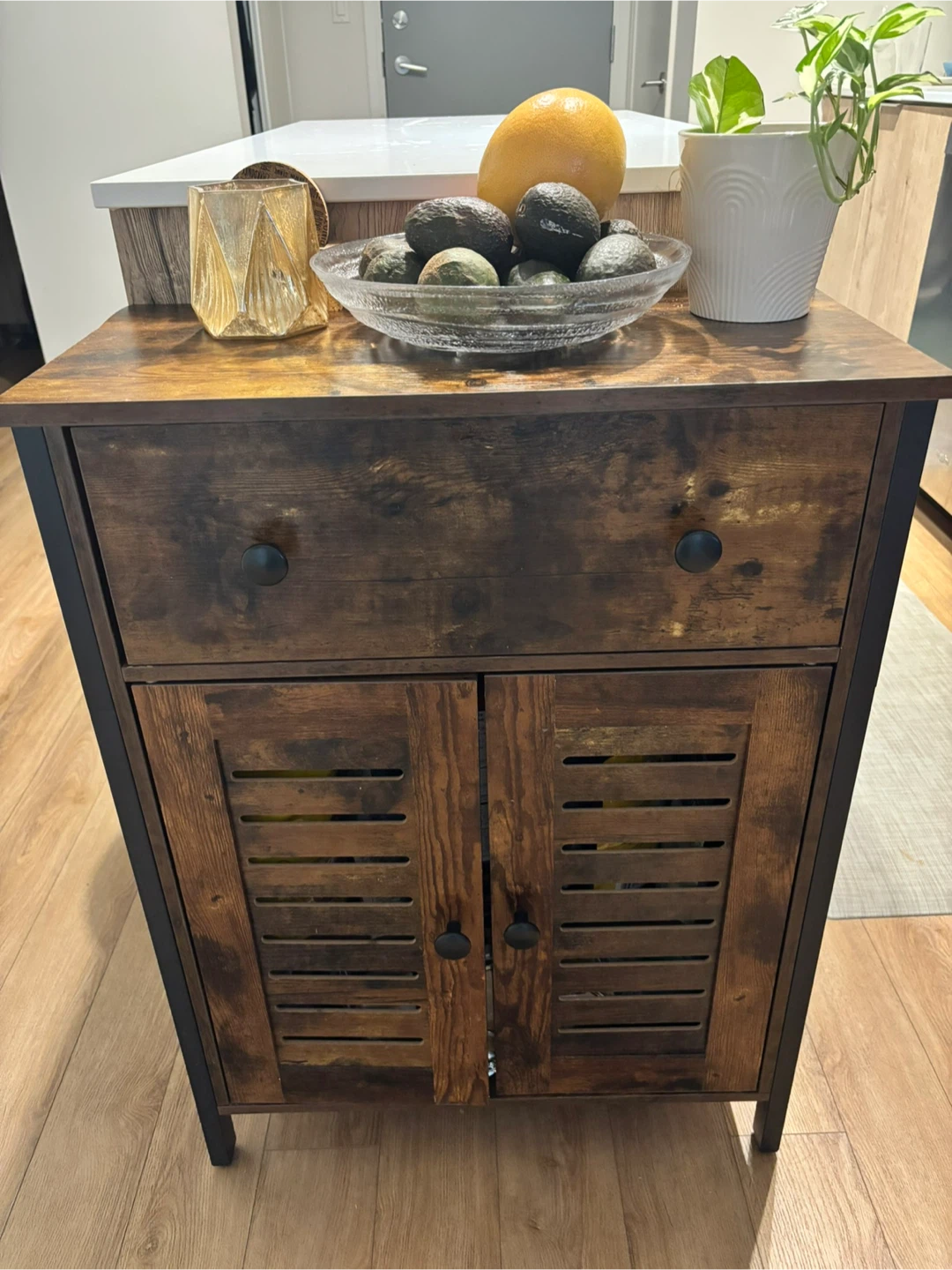 Rustic Two-Door Cabinet with Drawer