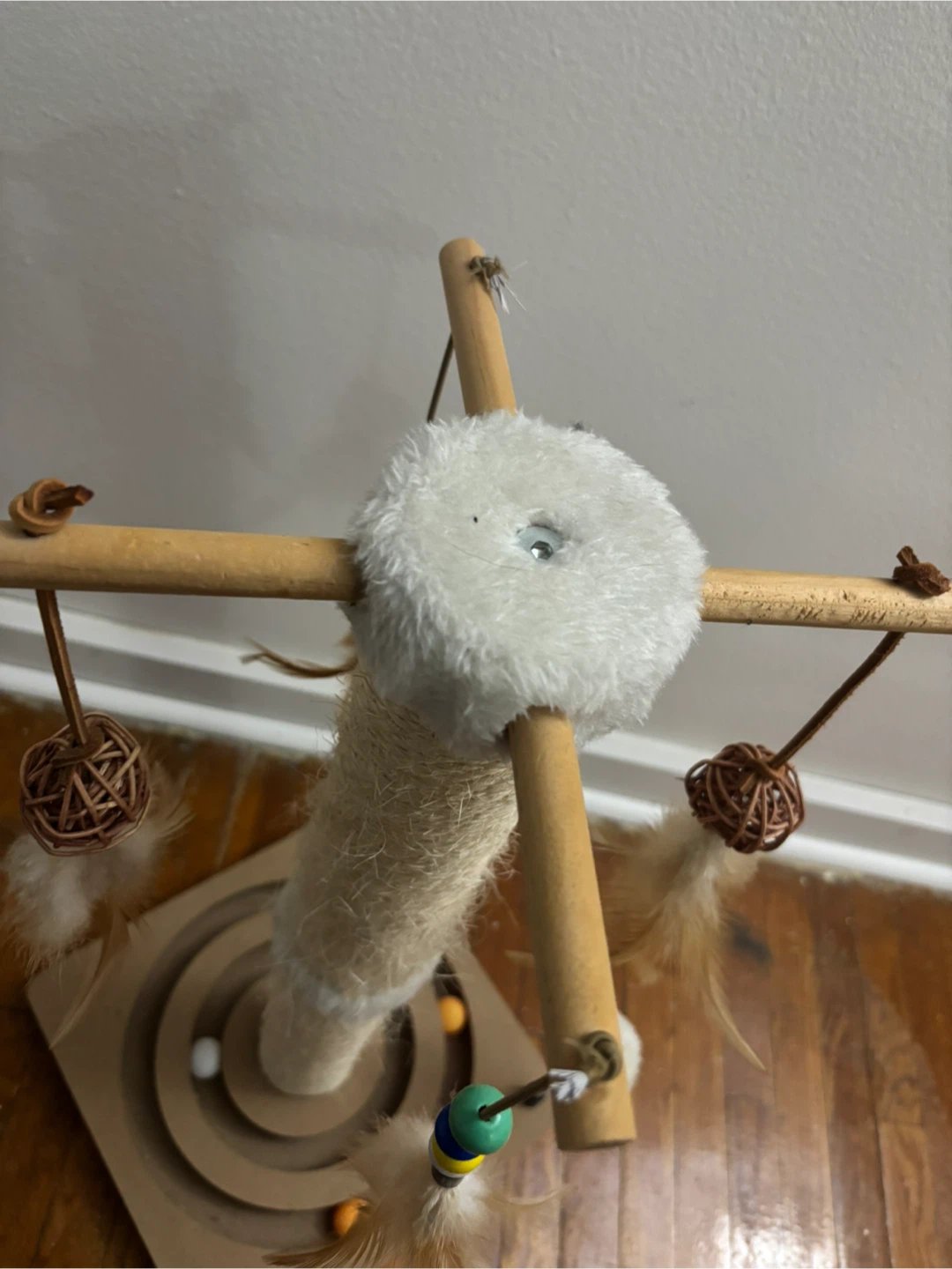 Cat Scratching Post with Dangling Toys and Maze - photo 3