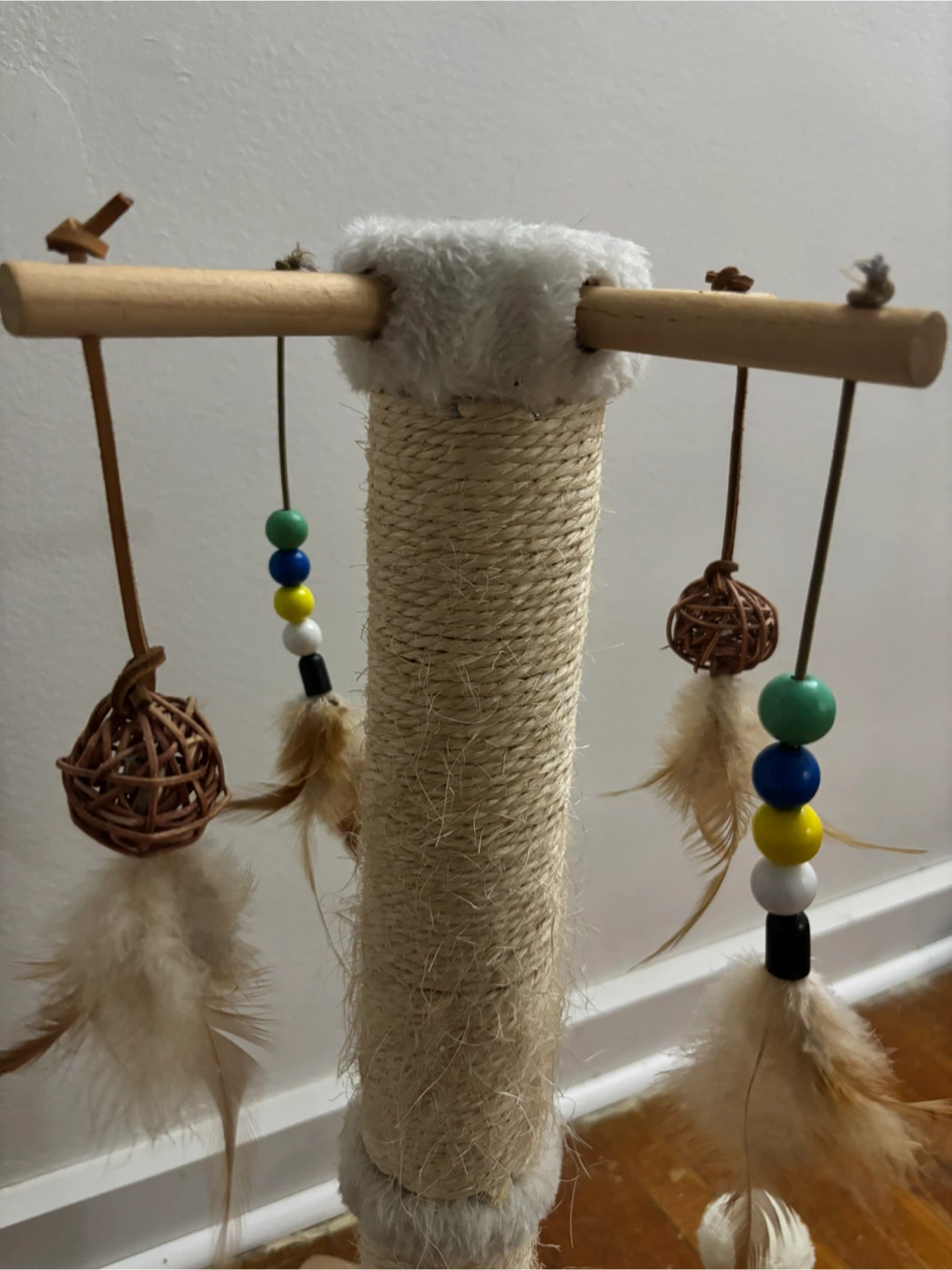 Cat Scratching Post with Dangling Toys and Maze - photo 4