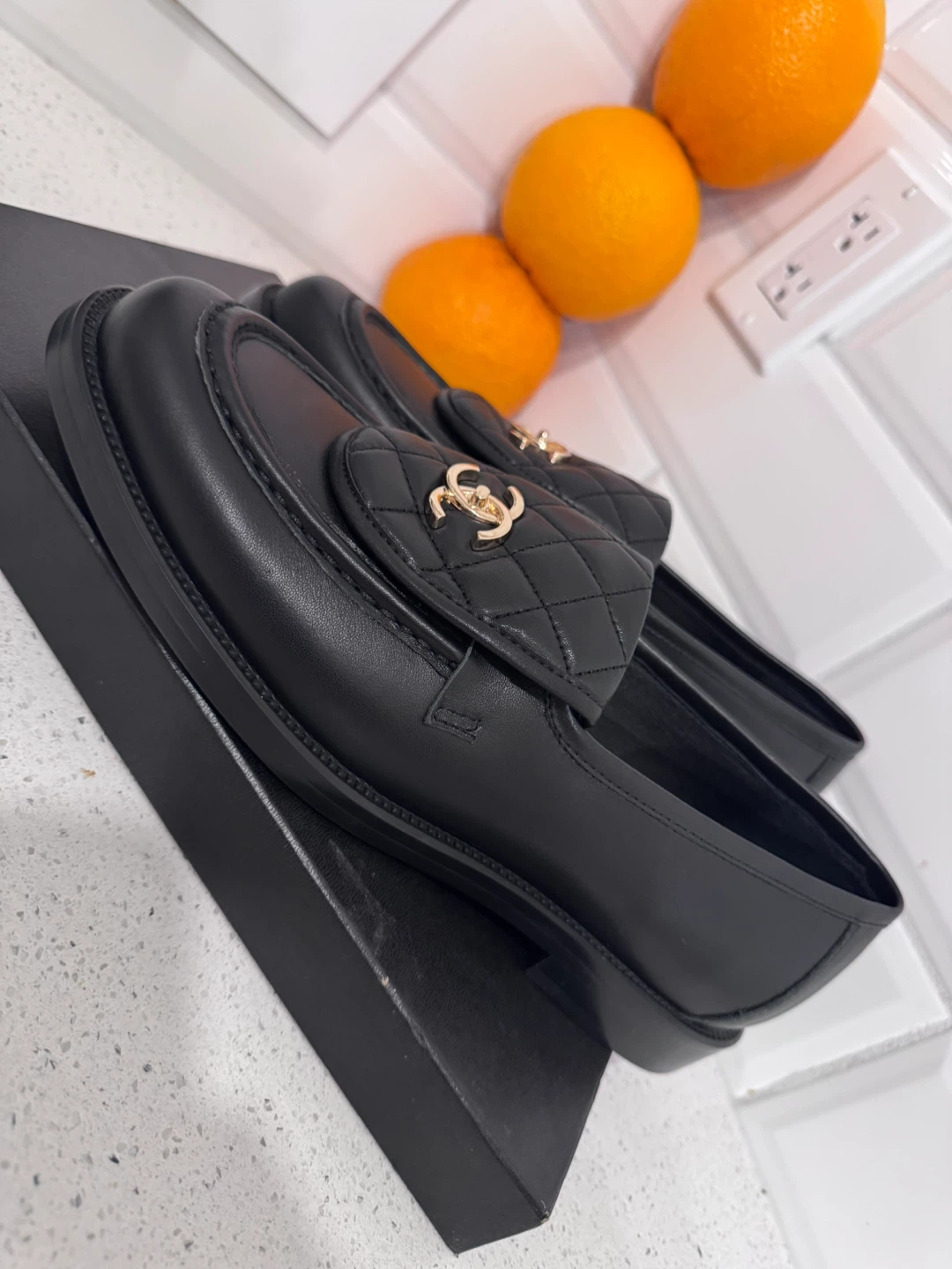 Chanel Black Quilted Loafers - photo 3