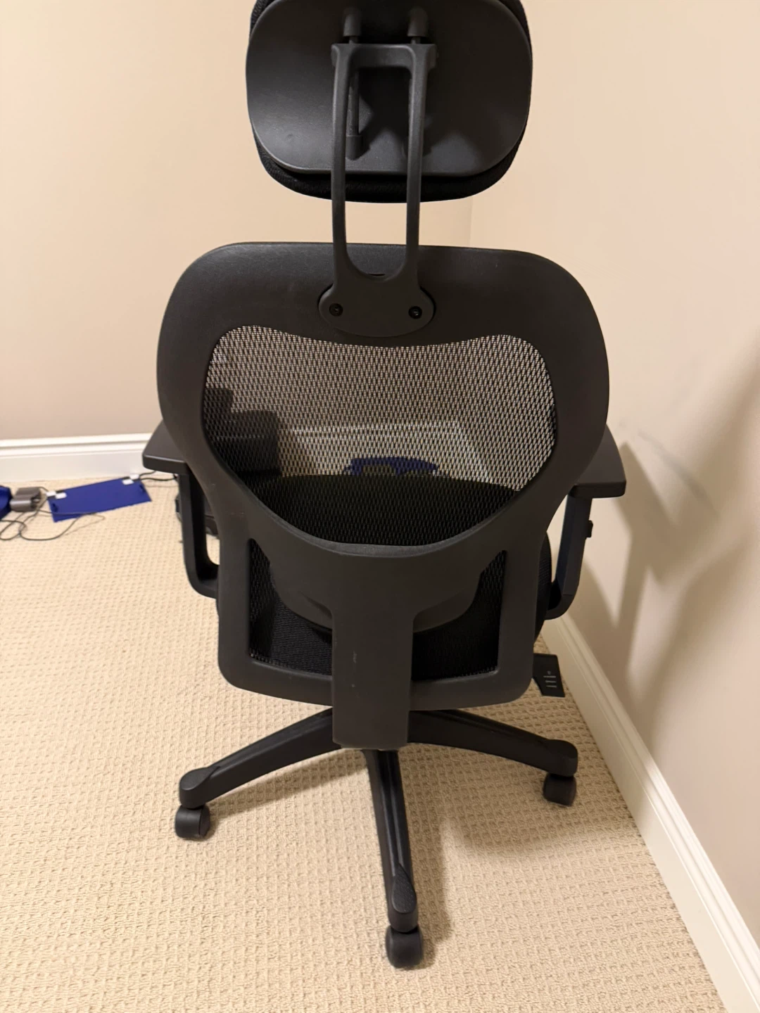 Black Ergonomic Office Chair with Headrest - photo 4