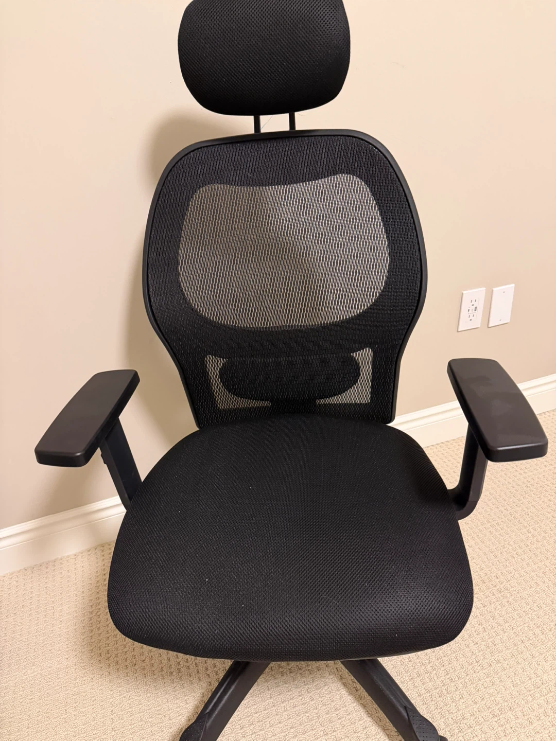Black Ergonomic Office Chair with Headrest