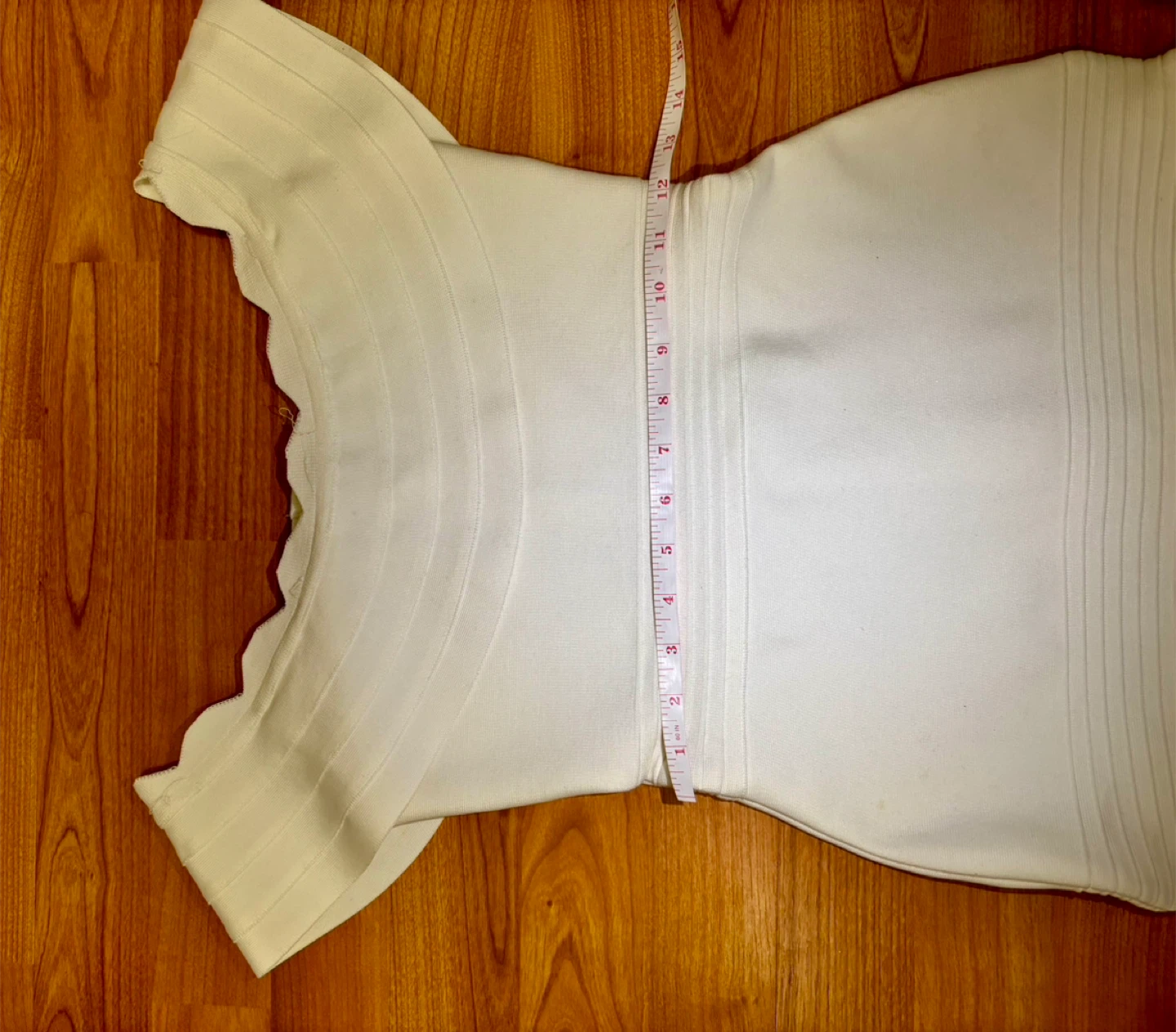 Elegant Classic Off-Shoulder White Bodycon Dress| size M| - photo 3