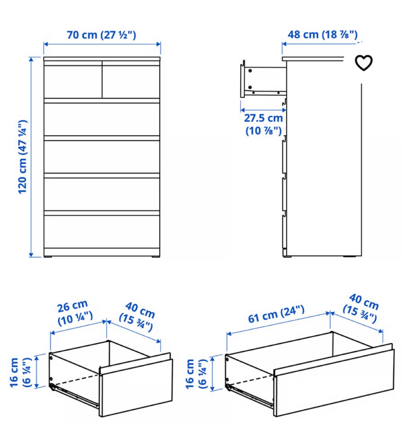 IKEA MALM 6-Drawer Dresser - photo 5