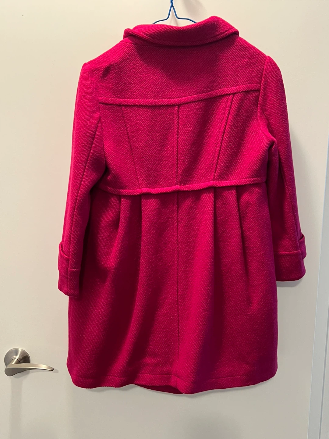 Fuchsia Pink Wool Blend Coat - Size M - photo 2