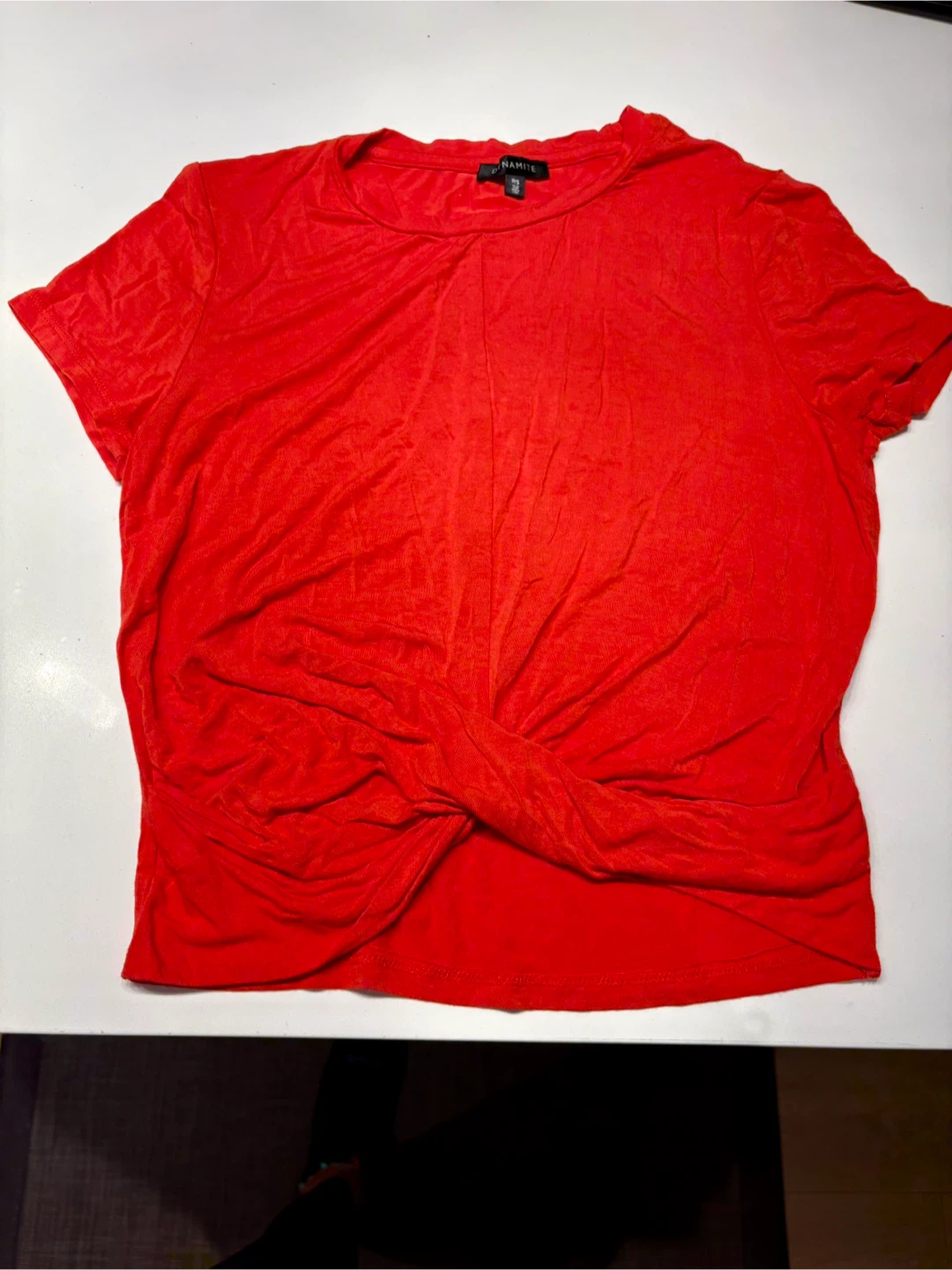 Red Twist Front T-Shirt