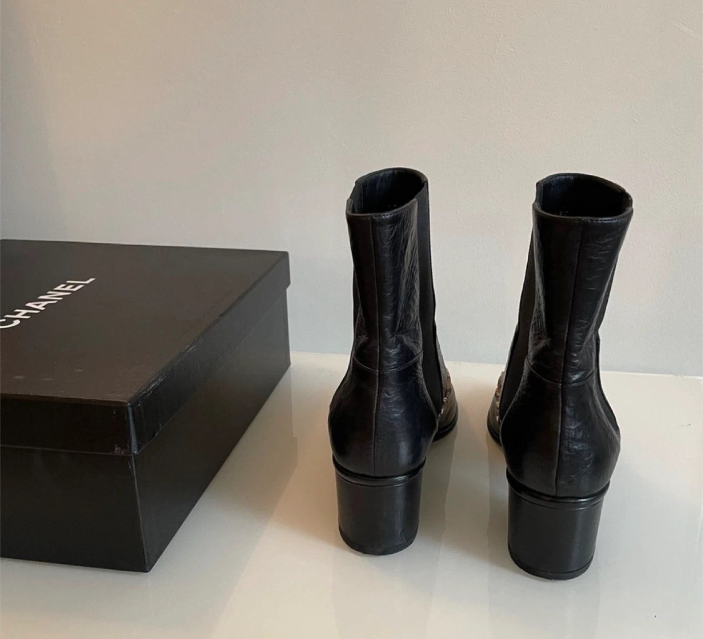 Chanel Black Leather Ankle Boots with Charms - photo 4