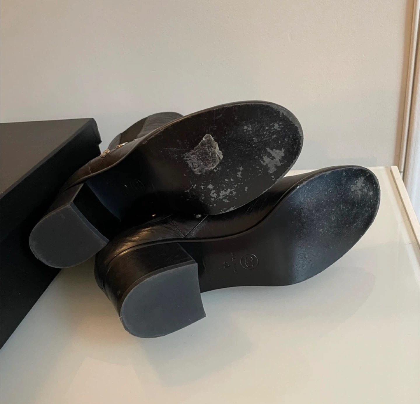 Chanel Black Leather Ankle Boots with Charms - photo 5