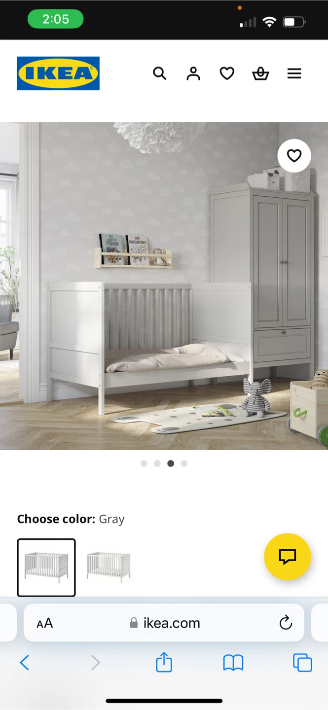 IKEA SUNDVIK Crib - Gray - photo 3