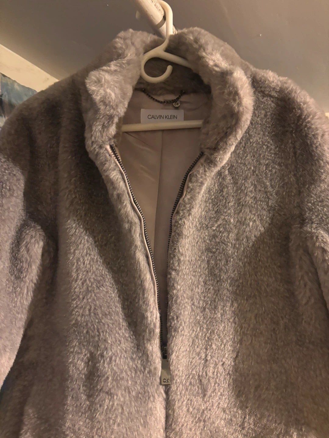 Calvin Klein Faux Fur Coat