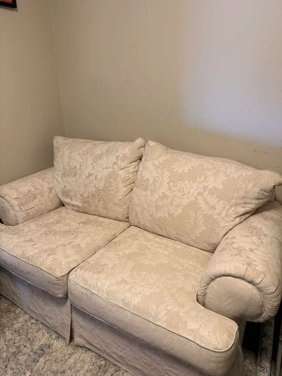 Cream Floral Sofa