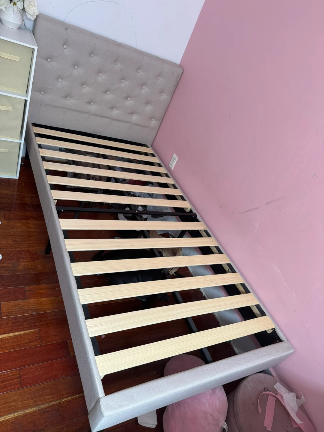 Tufted Upholstered Bed Frame with Headboard - photo 2