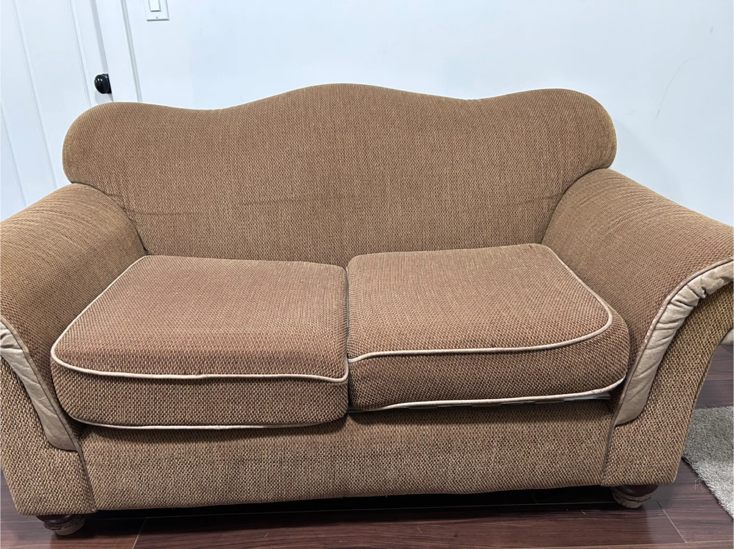Brown Loveseat Sofa - photo 2