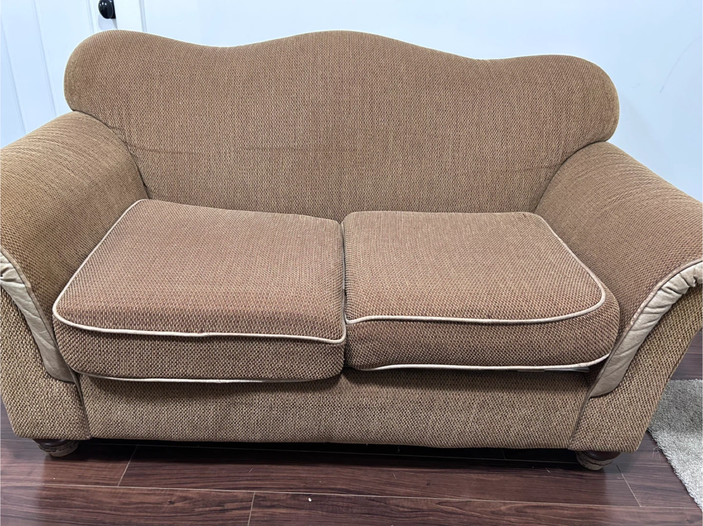 Brown Loveseat Sofa - photo 5