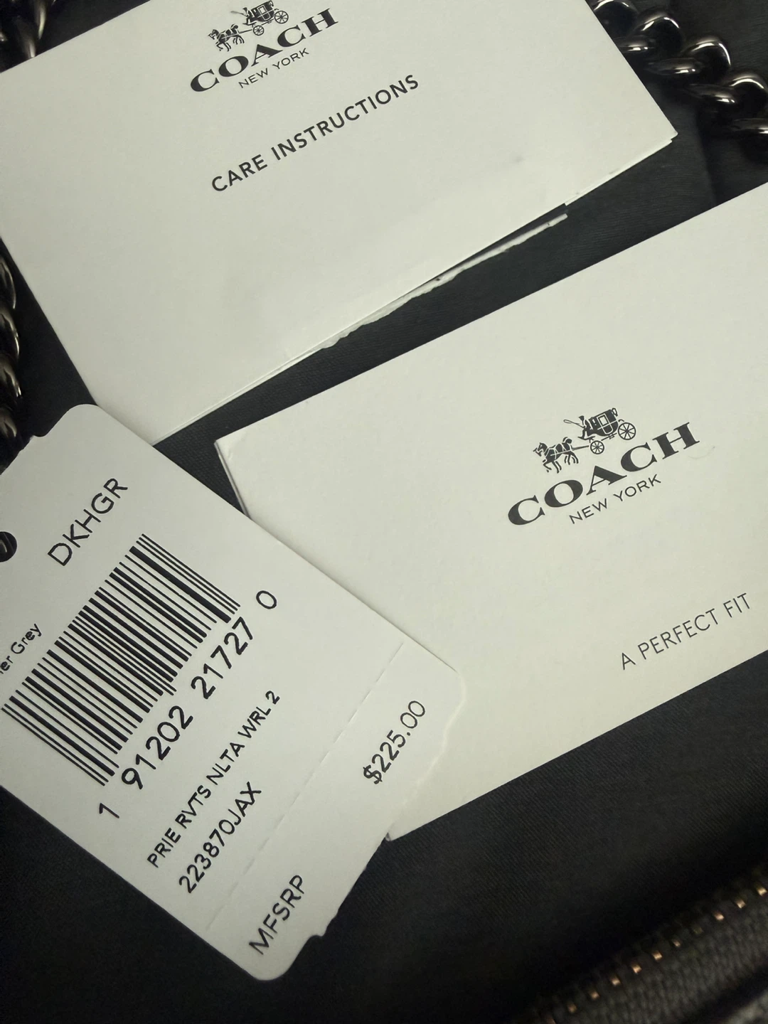 Coach Grey Studded Clutch/Crossbody Bag - photo 2
