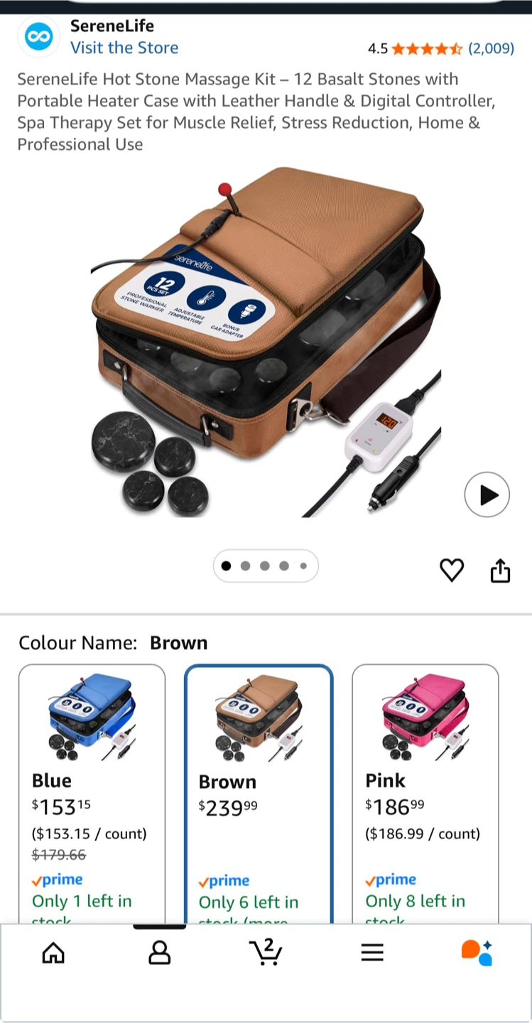 SereneLife Hot Stone Massage Kit  & Digital Controller