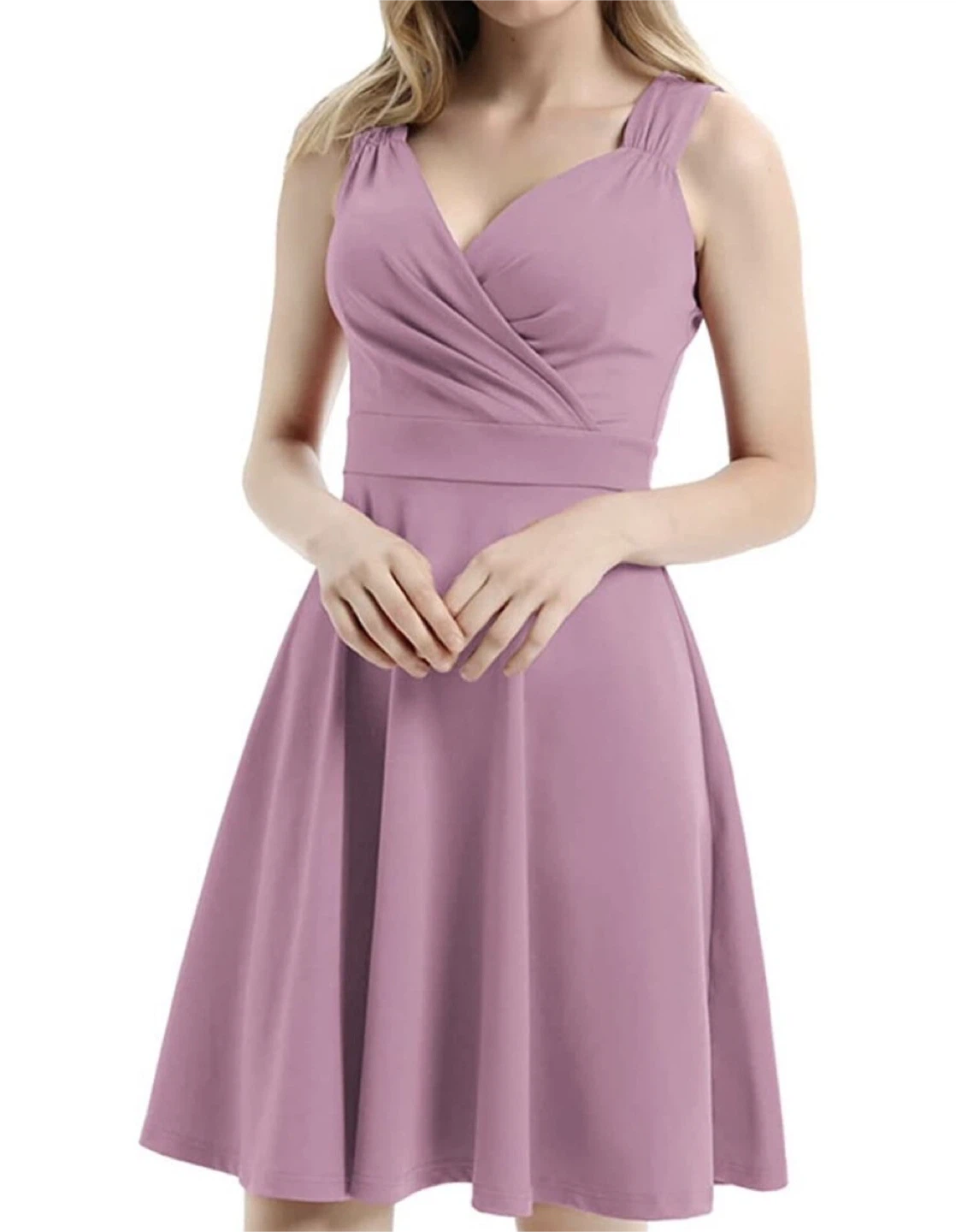 NEW! GRACE KARIN Women's Sleeveless V-Neck Wrap Dress