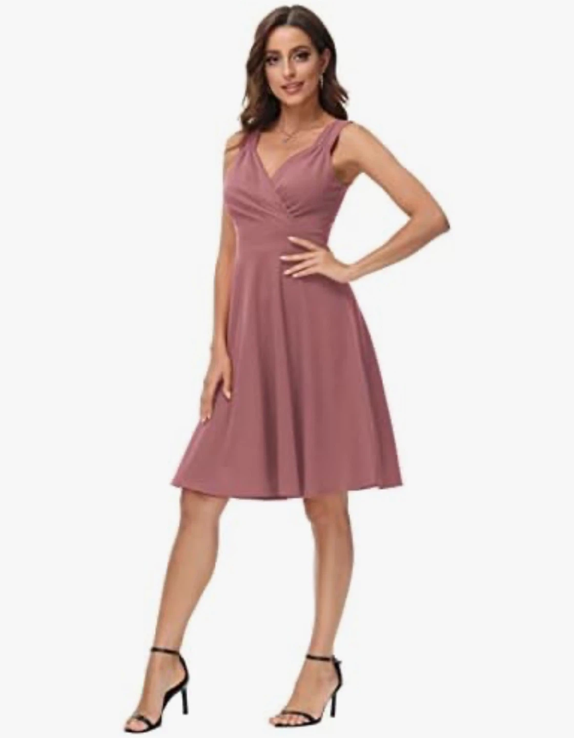 NEW! GRACE KARIN Women's Sleeveless V-Neck Wrap Dress - photo 4