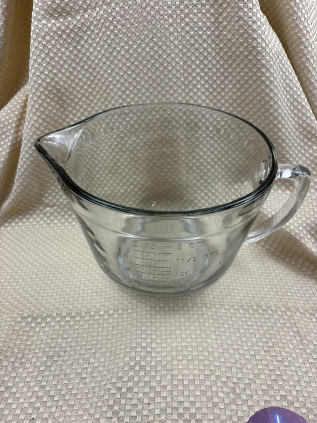 Anchor Hocking Glass Batter bowl  Measuring Cup 2 Qts 8cups - photo 2