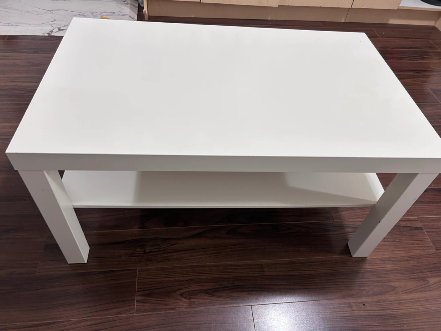 White Coffee Table with Shelf
