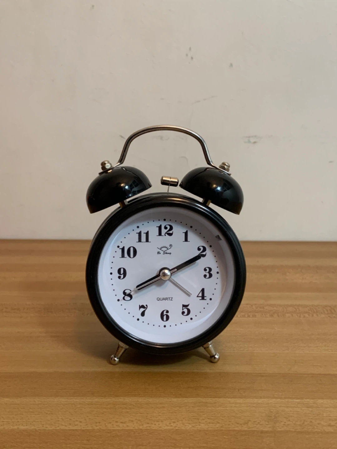 Classic Twin Bell Alarm Clock Black Quartz
