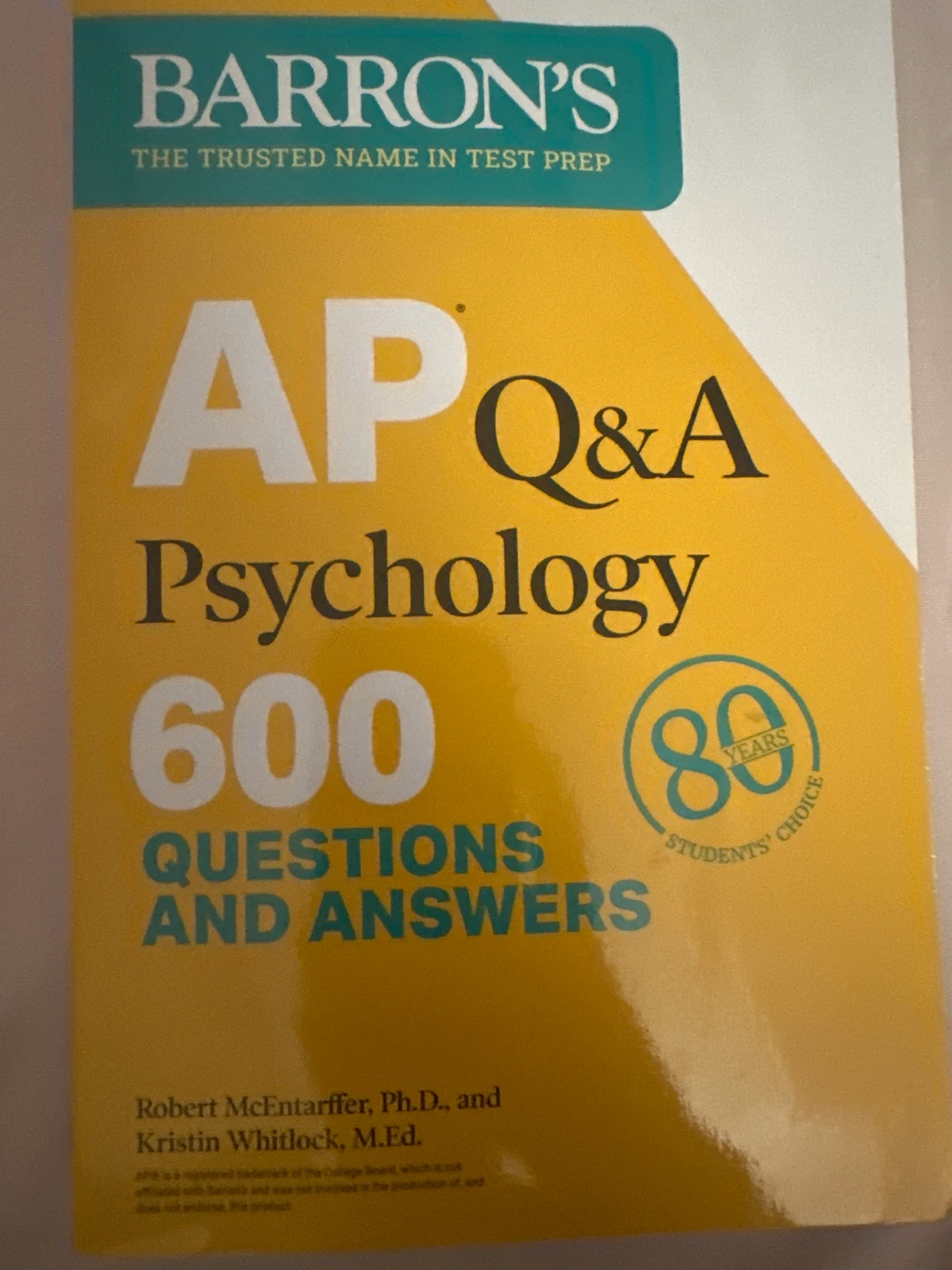 Barron's AP Psychology Prep test Book