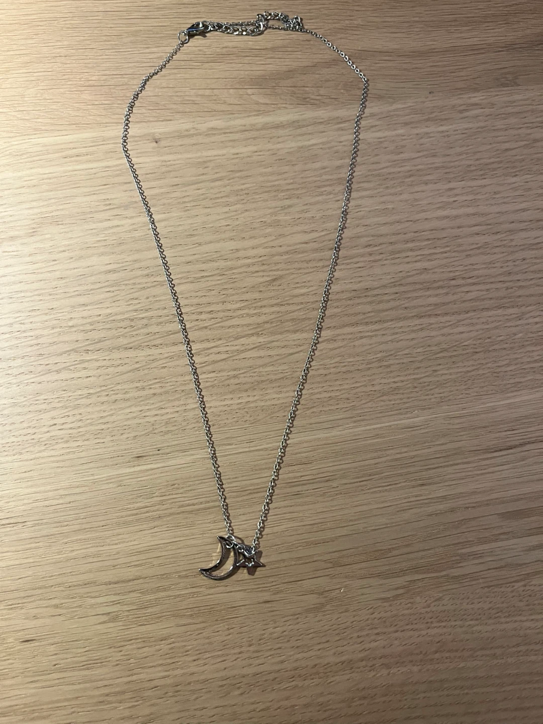 Silver Moon and Star Necklace