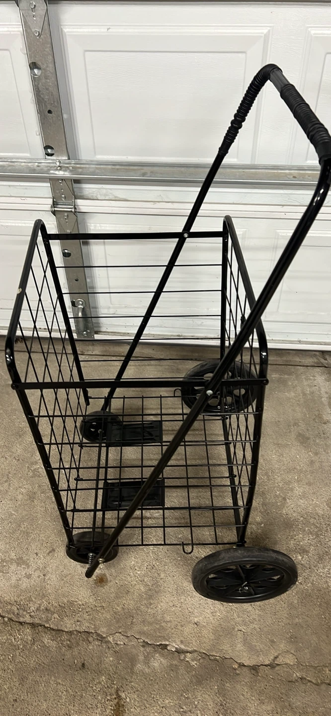 Black Folding Shopping Cart