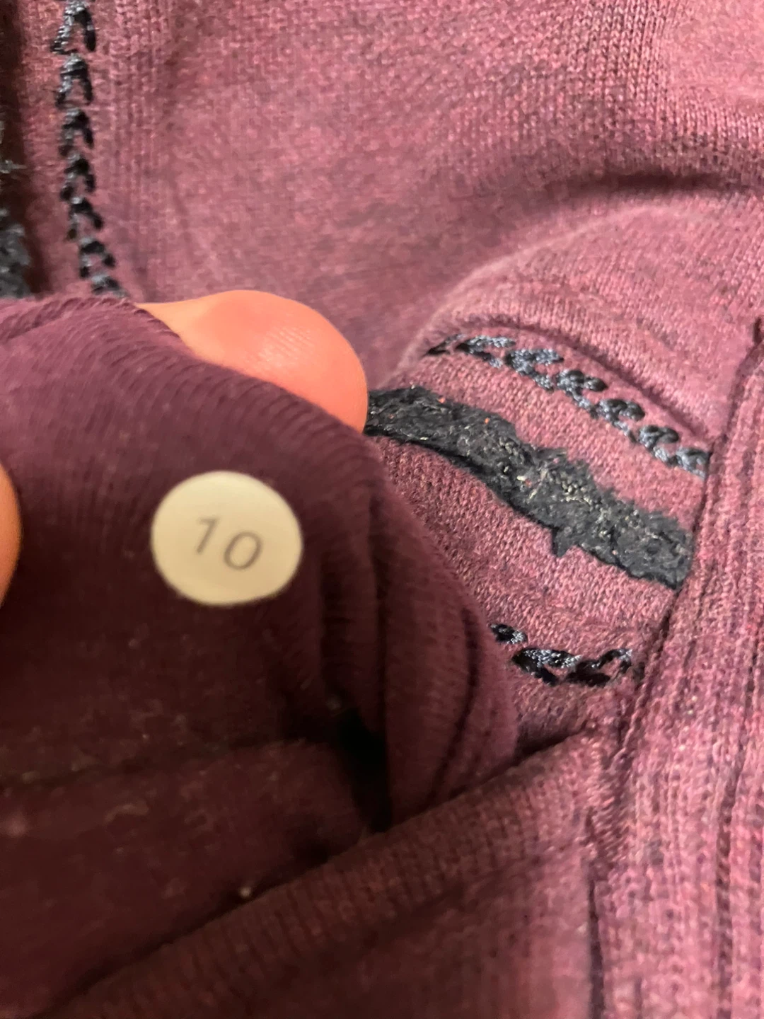 Lululemon Hoodie Jacket Size 10 Burgundy - photo 3