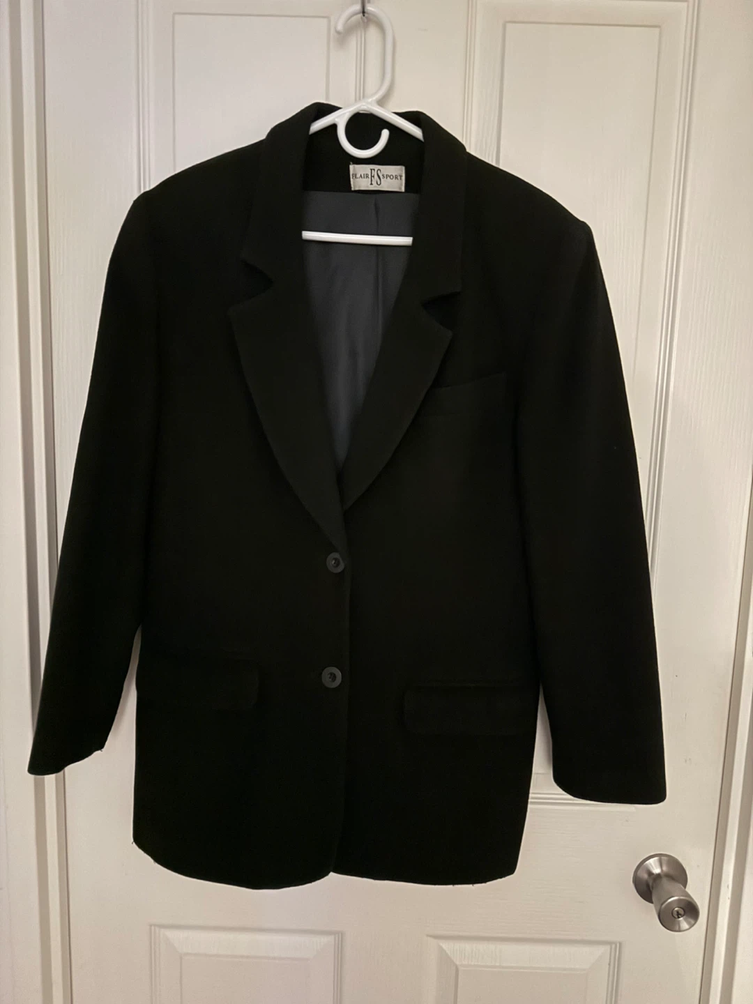 Flair Sport Black Wool Blend Blazer - Size 10 - photo 2
