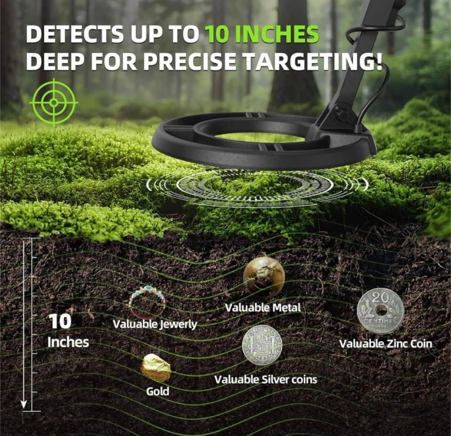 NEW - Greenrex REX-8 Starter Metal Detector for Treasure Hunting - photo 2