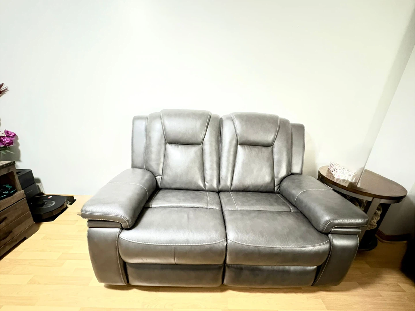 Grey Double Power Recliner Sofa - photo 2